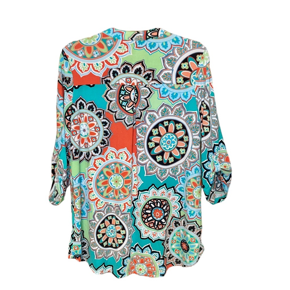 Colorful Patterned Women's Top - Picture 3 of 6